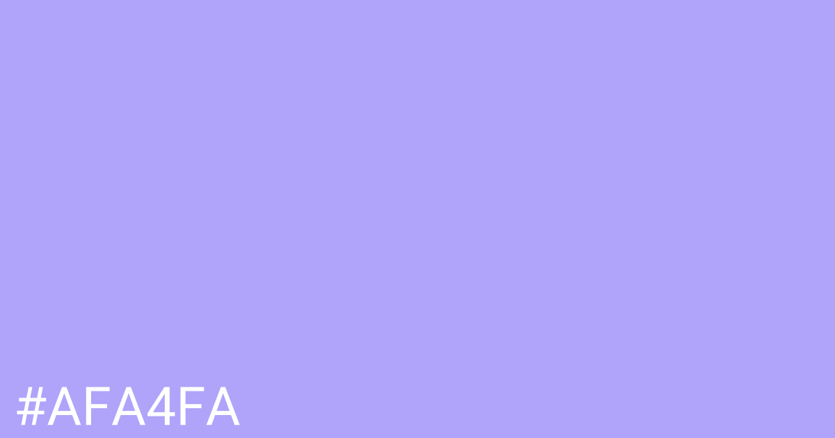 Hex color #afa4fa graphic