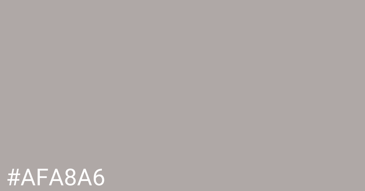 Hex color #afa8a6 graphic