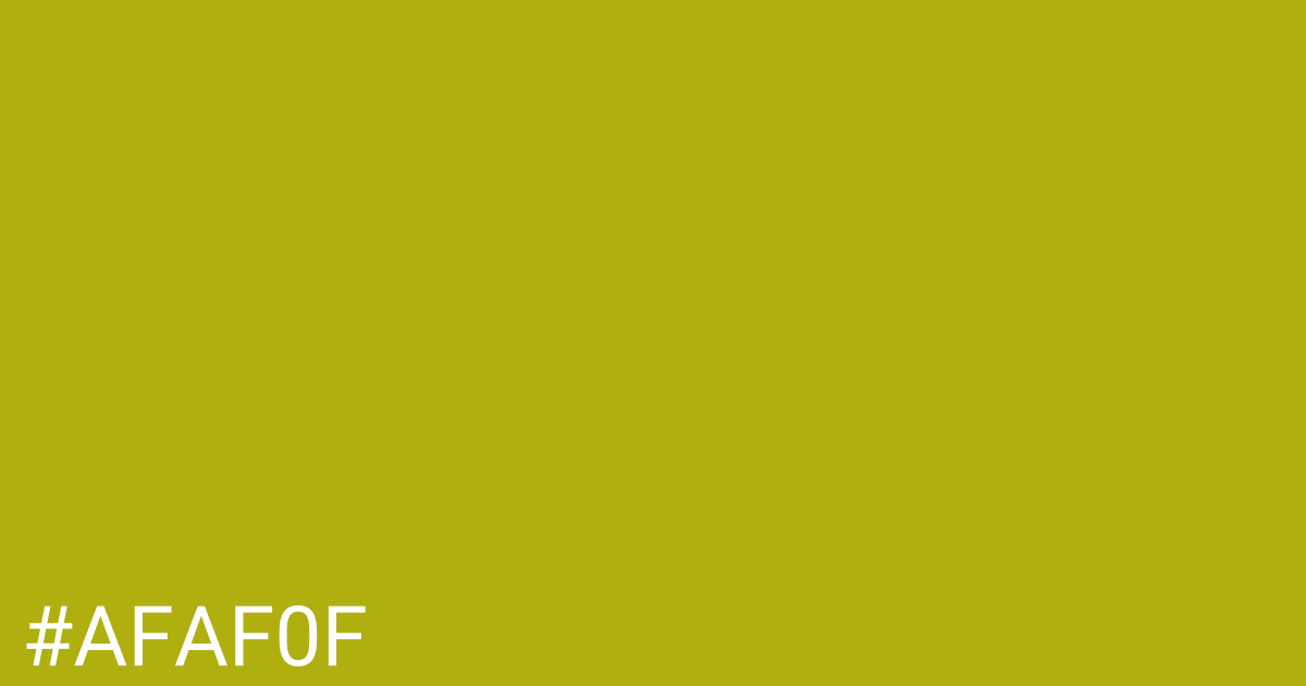 Hex color #afaf0f graphic