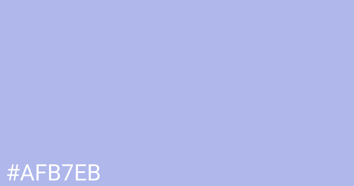 Hex color #afb7eb graphic