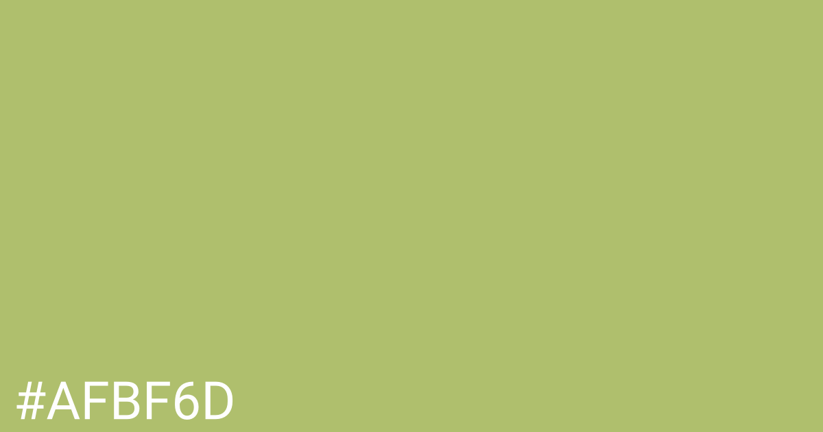 Hex color #afbf6d graphic