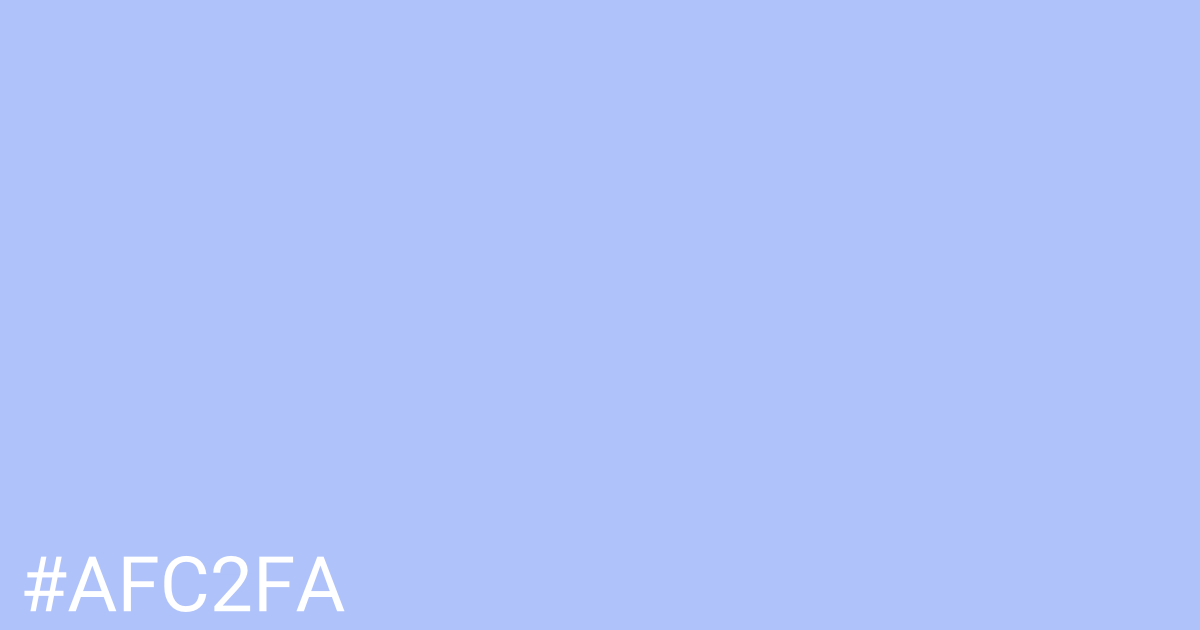 Hex color #afc2fa graphic