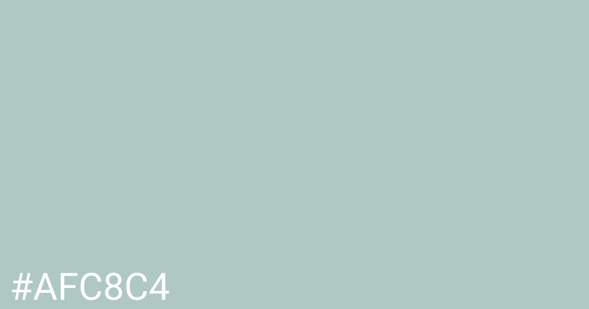 Hex color #afc8c4 graphic