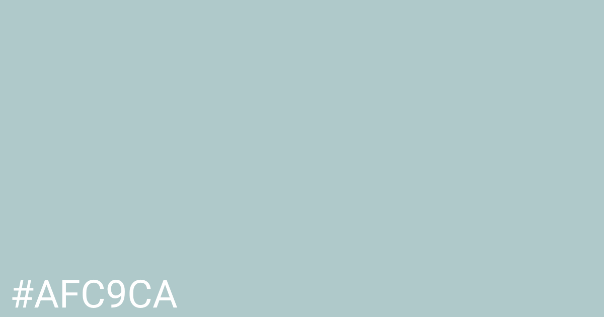 Hex color #afc9ca graphic