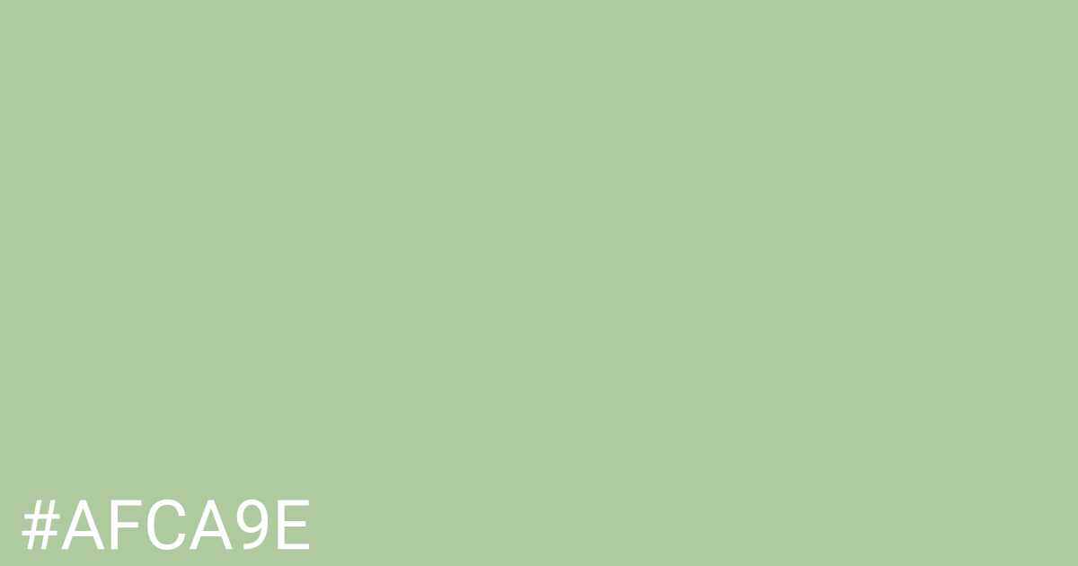 Hex color #afca9e graphic
