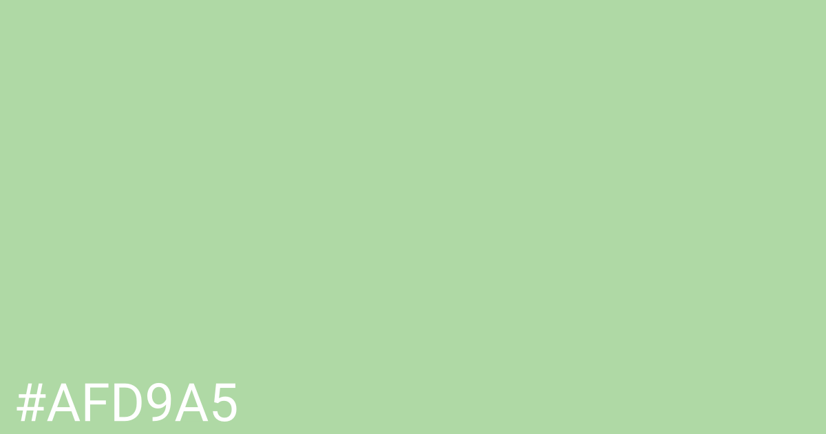 Hex color #afd9a5 graphic