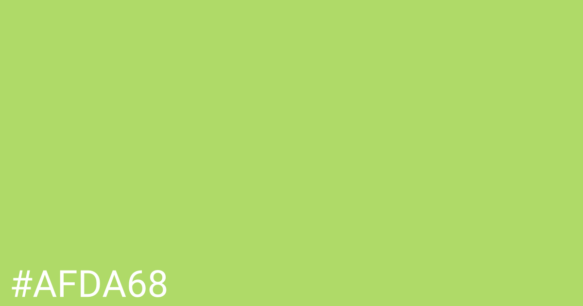 Hex color #afda68 graphic