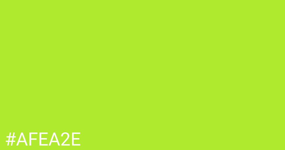 Hex color #afea2e graphic