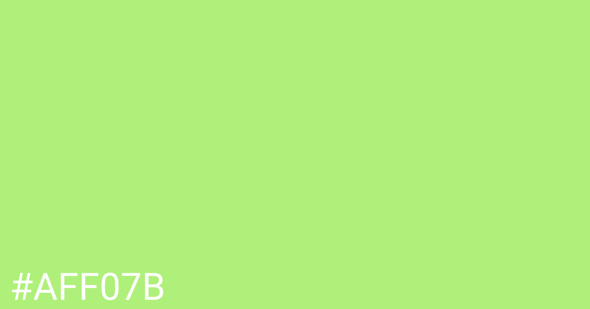 Hex color #aff07b graphic