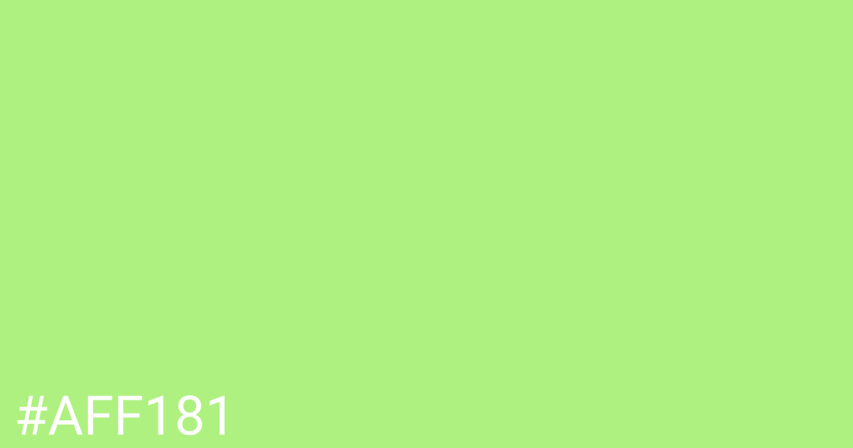 Hex color #aff181 graphic