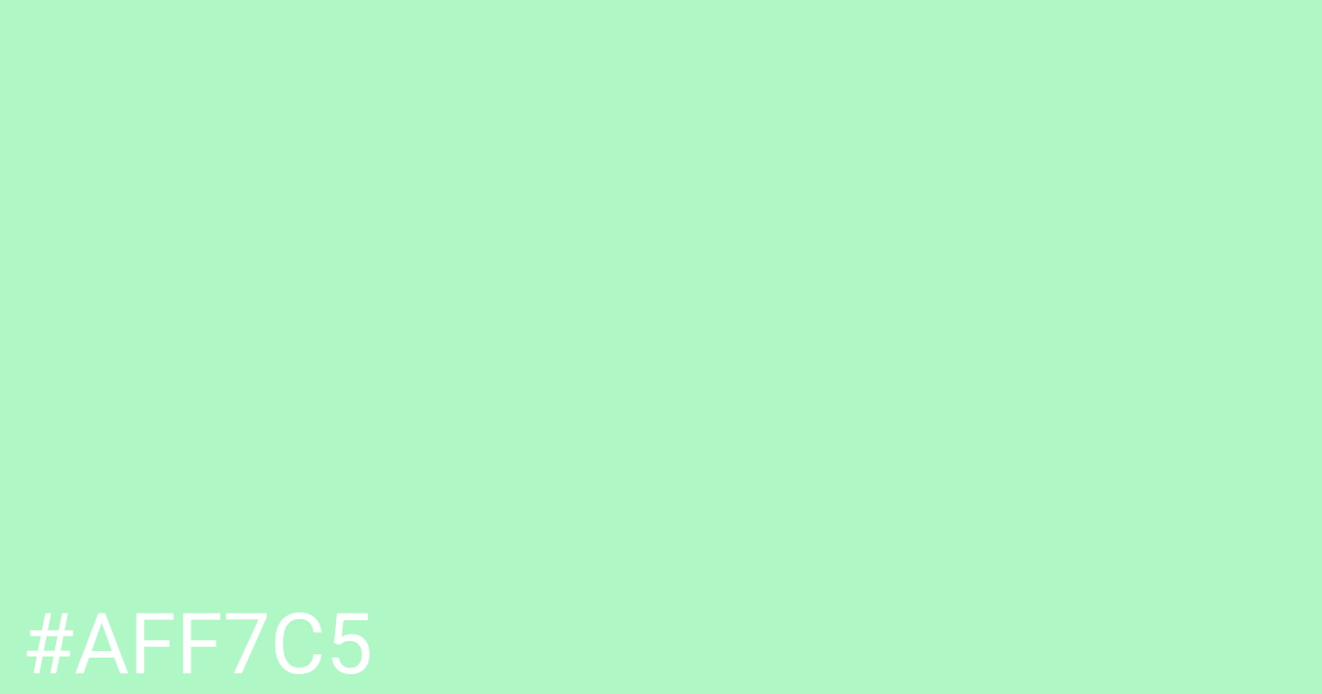Hex color #aff7c5 graphic