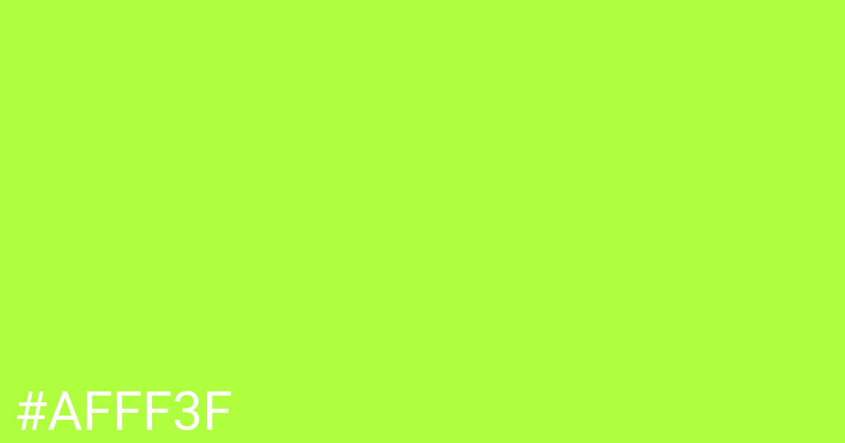 Hex color #afff3f graphic