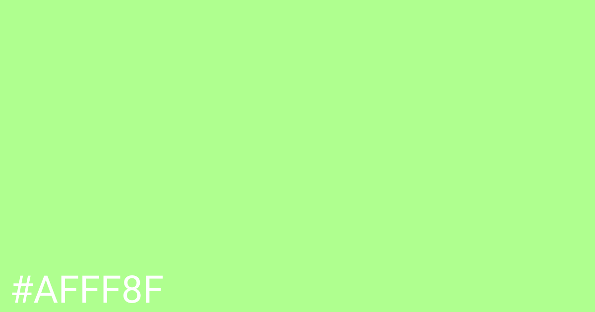 Hex color #afff8f graphic