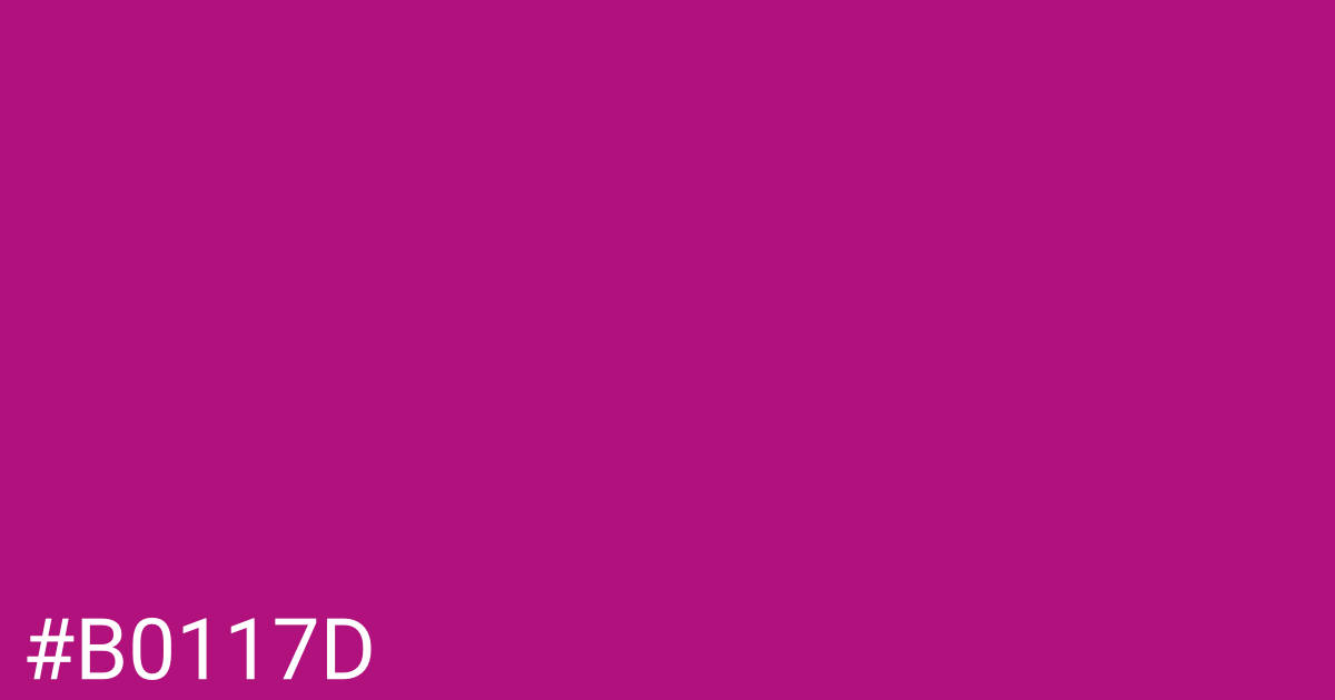 Hex color #b0117d graphic