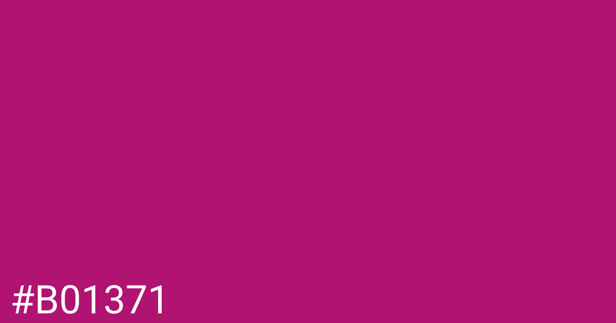 Hex color #b01371 graphic