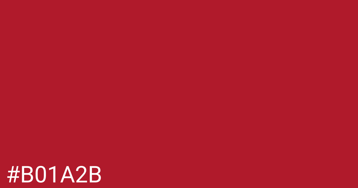 Hex color #b01a2b graphic