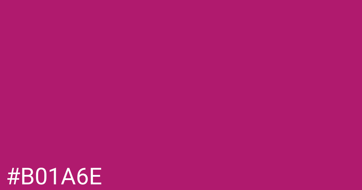 Hex color #b01a6e graphic