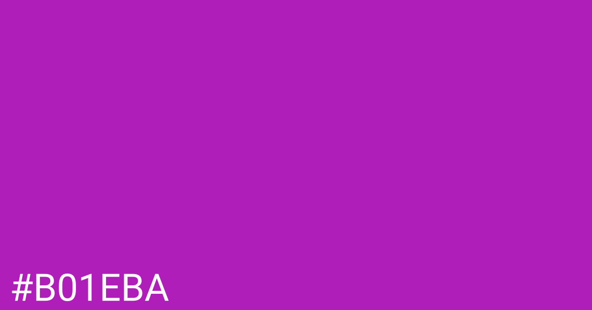 Hex color #b01eba graphic
