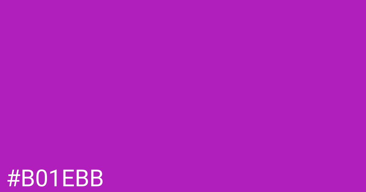 Hex color #b01ebb graphic