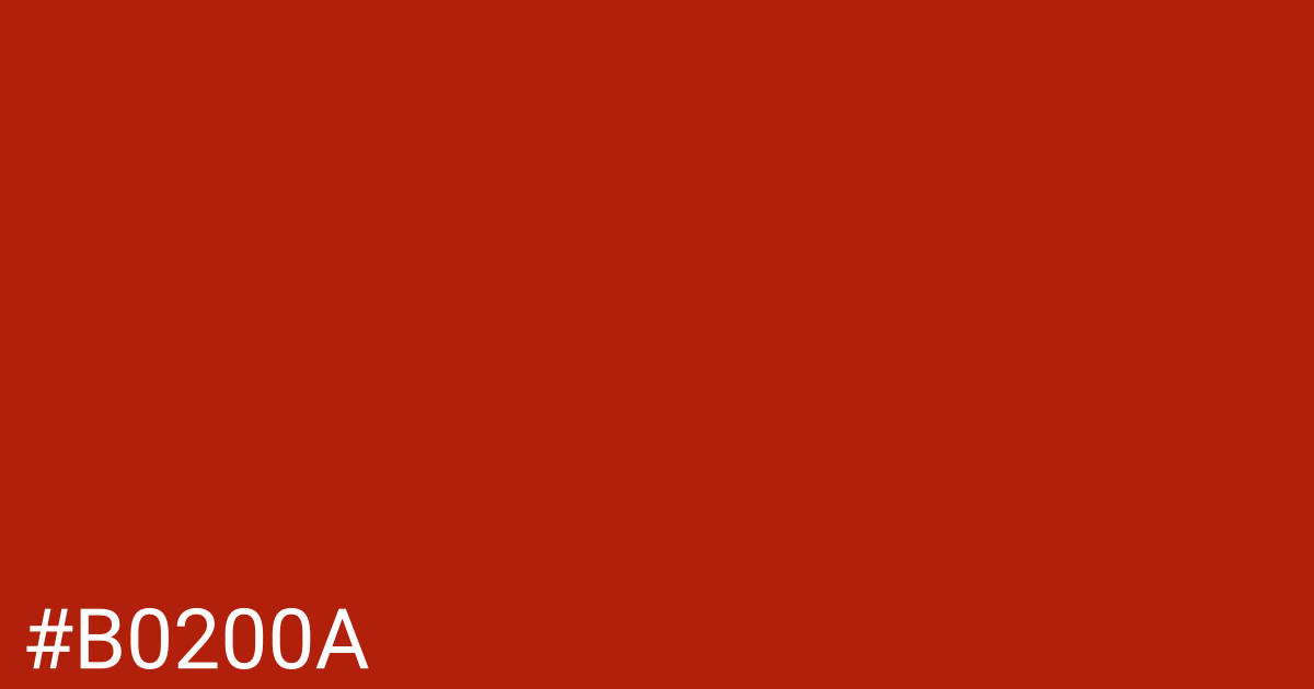 Hex color #b0200a graphic