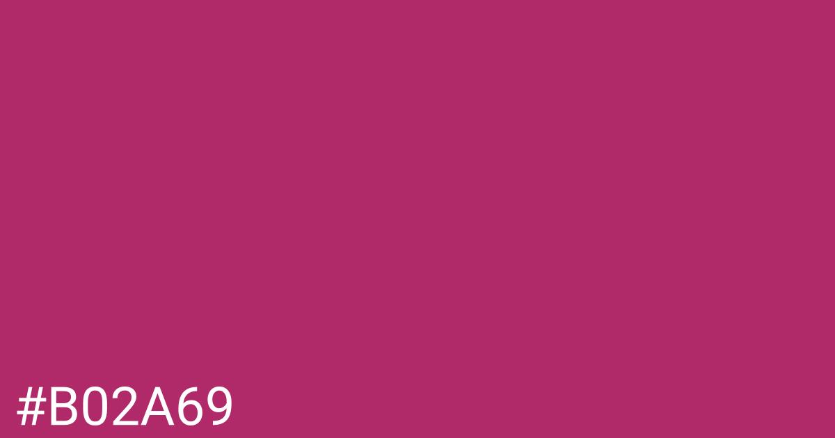 Hex color #b02a69 graphic