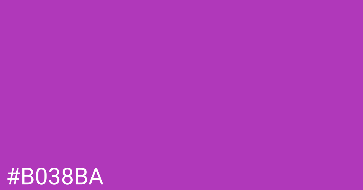 Hex color #b038ba graphic