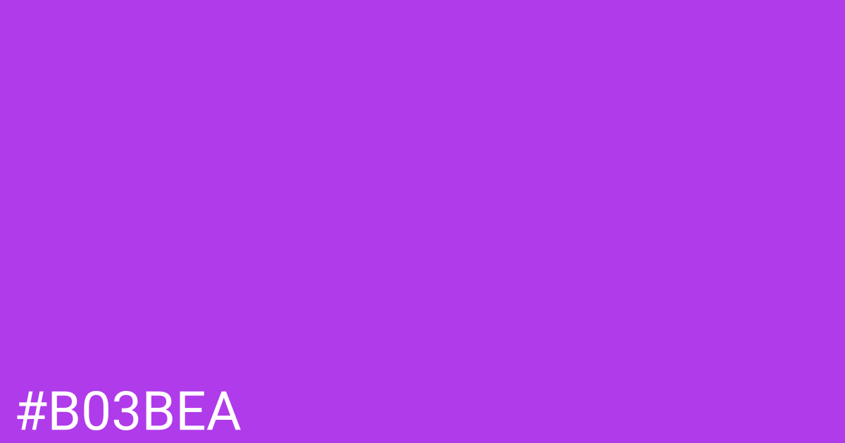 Hex color #b03bea graphic