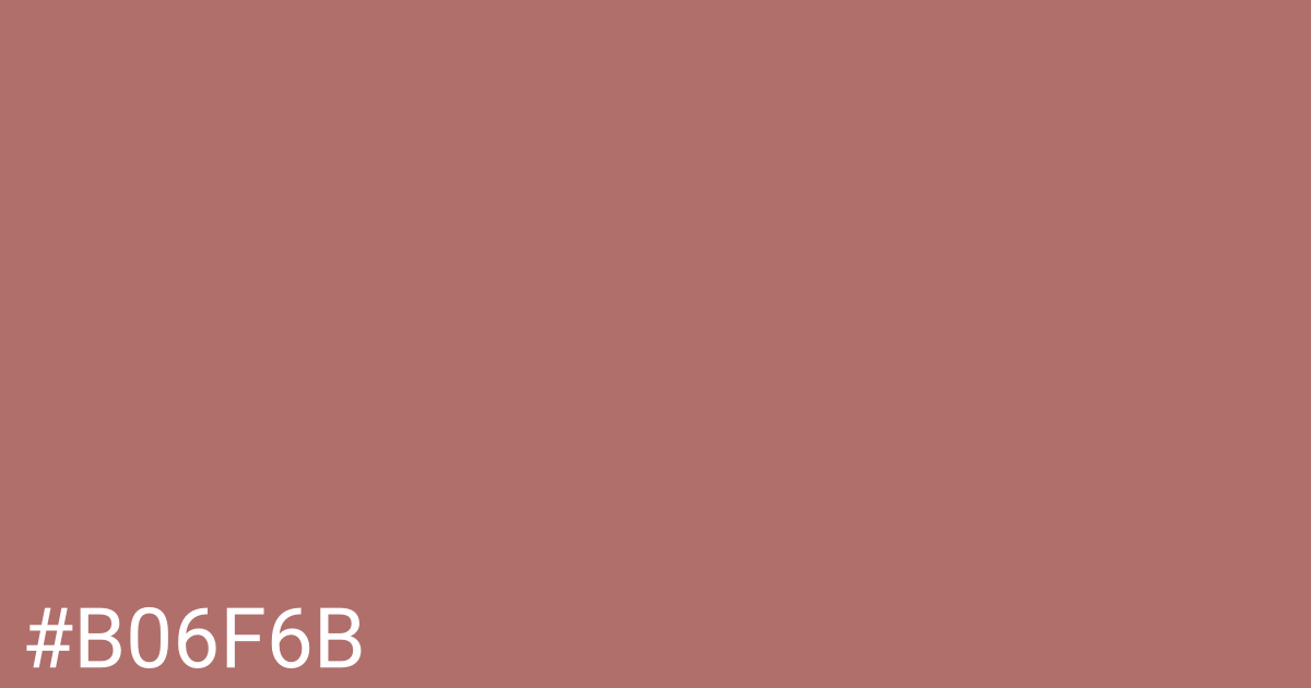 Hex color #b06f6b graphic