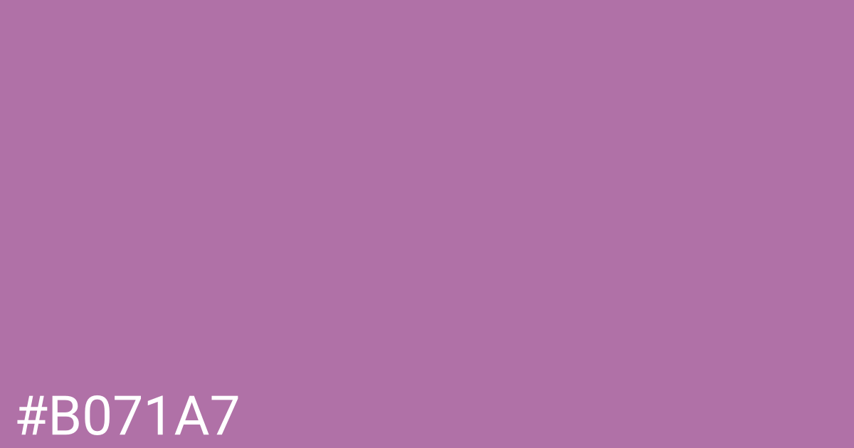 Hex color #b071a7 graphic