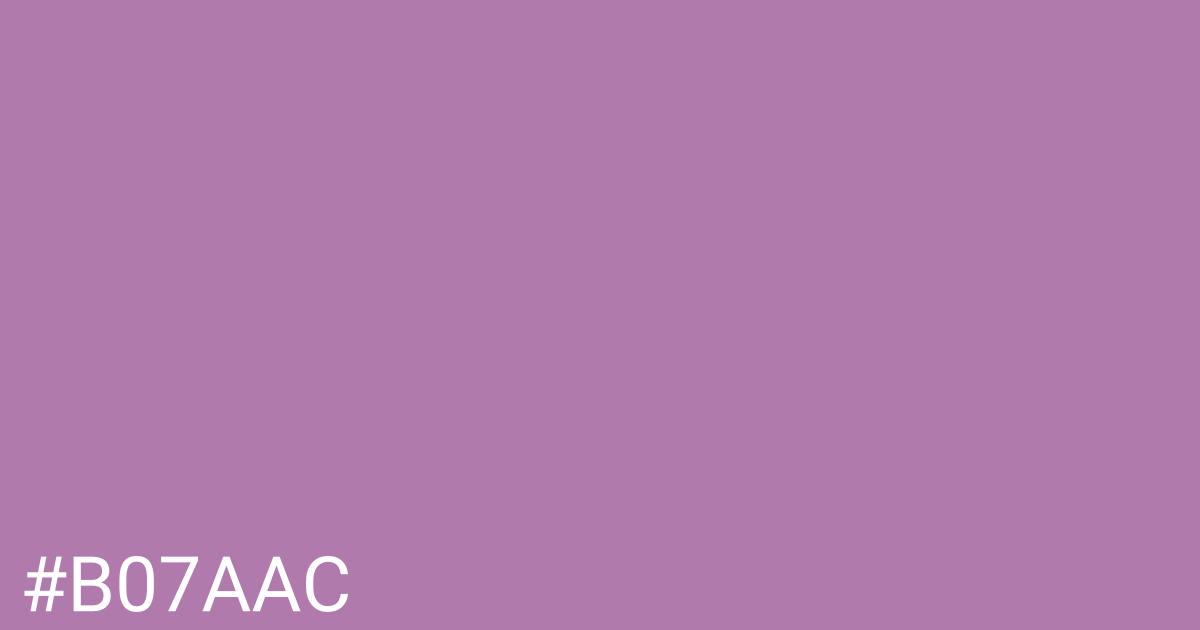 Hex color #b07aac graphic