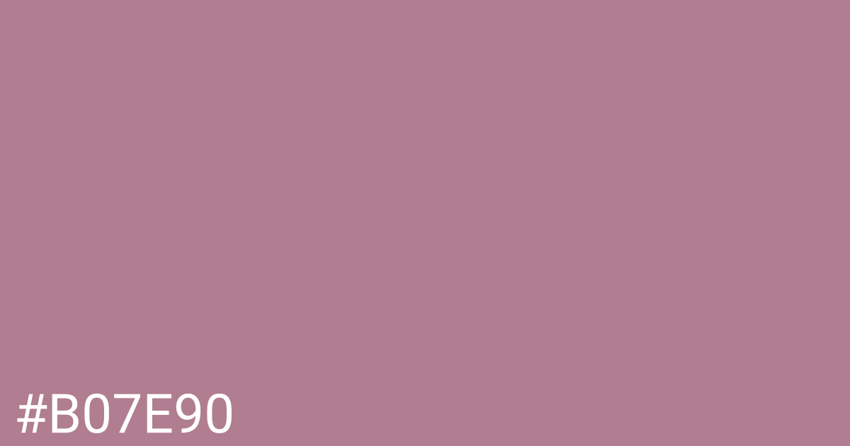 Hex color #b07e90 graphic