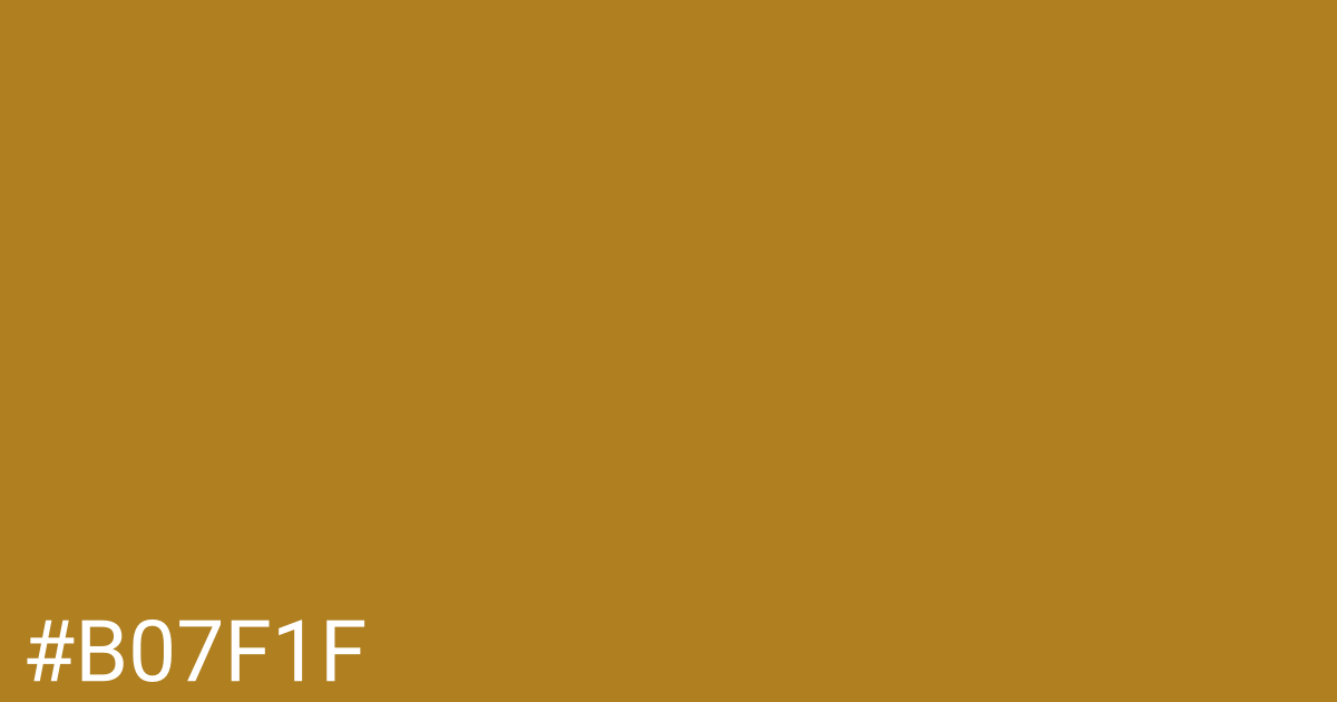 Hex color #b07f1f graphic