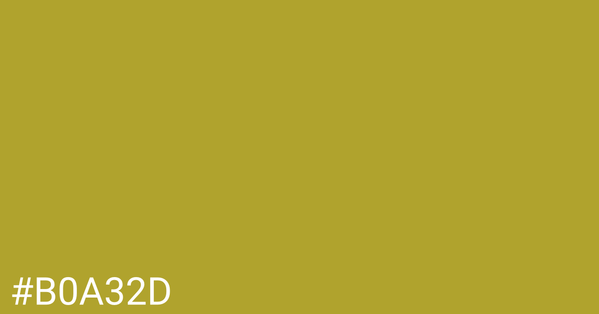 Hex color #b0a32d graphic