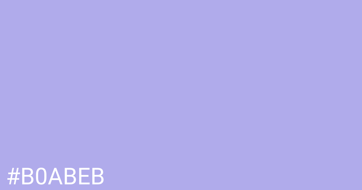 Hex color #b0abeb graphic