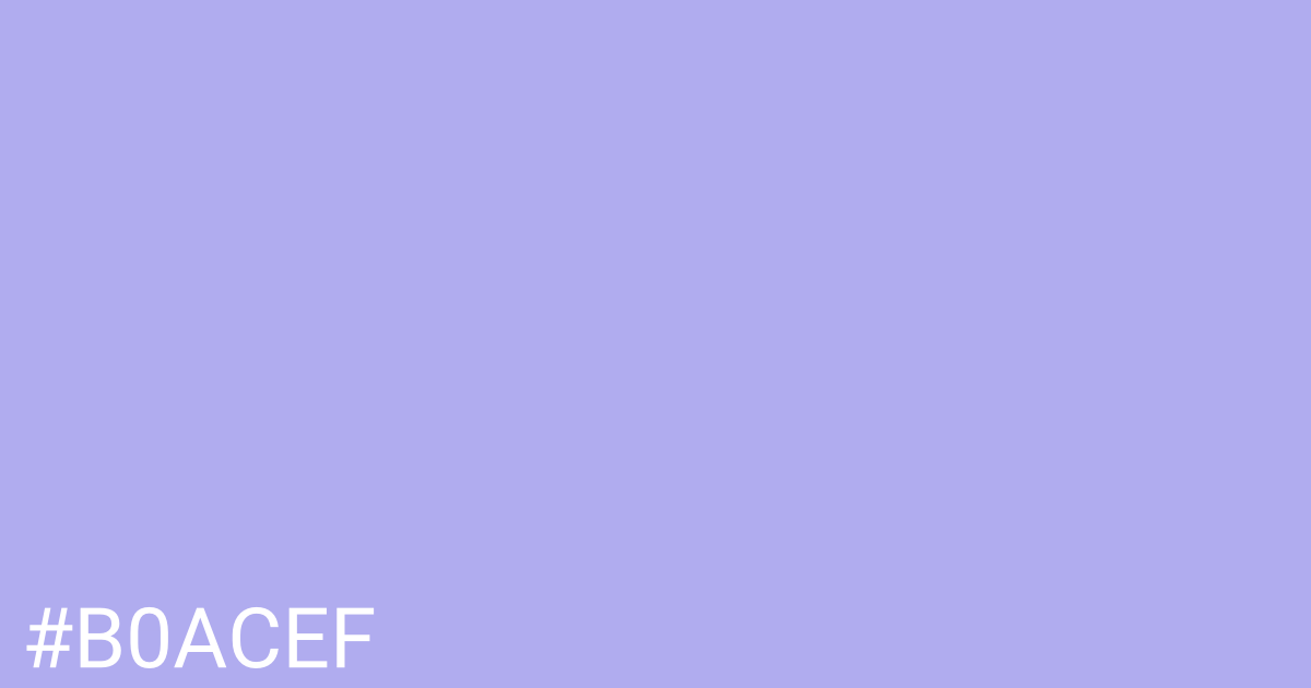 Hex color #b0acef graphic