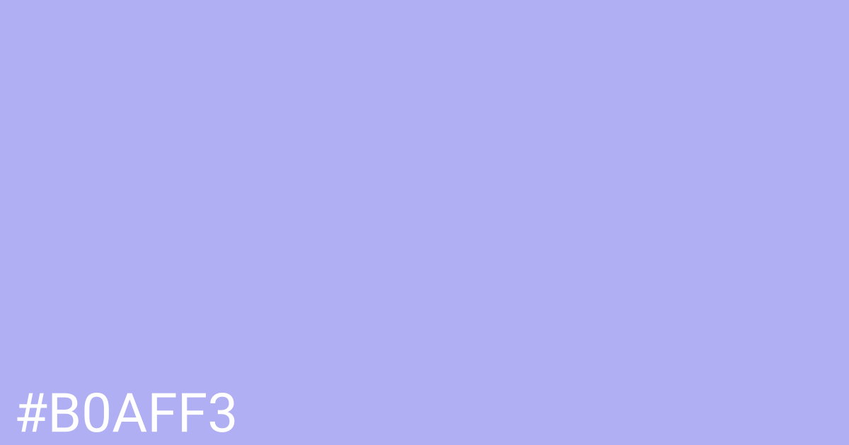 Hex color #b0aff3 graphic
