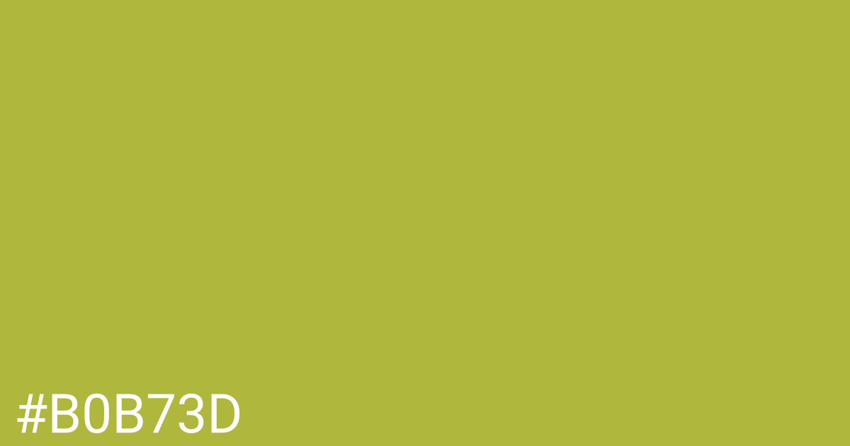 Hex color #b0b73d graphic
