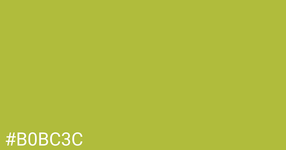 Hex color #b0bc3c graphic