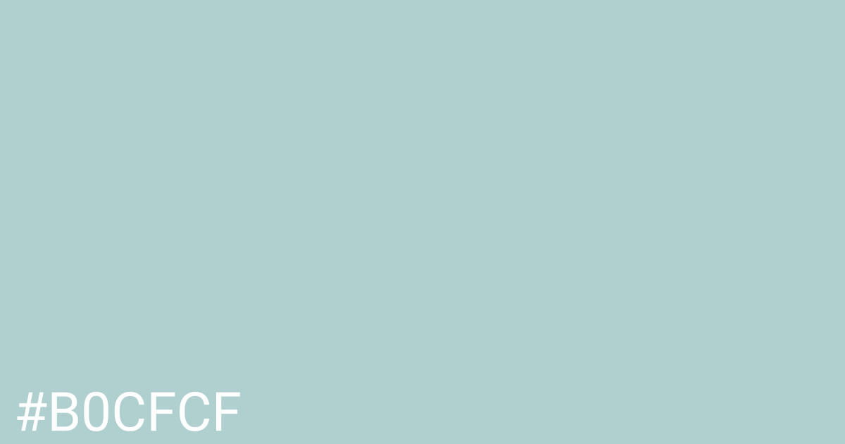 Hex color #b0cfcf graphic