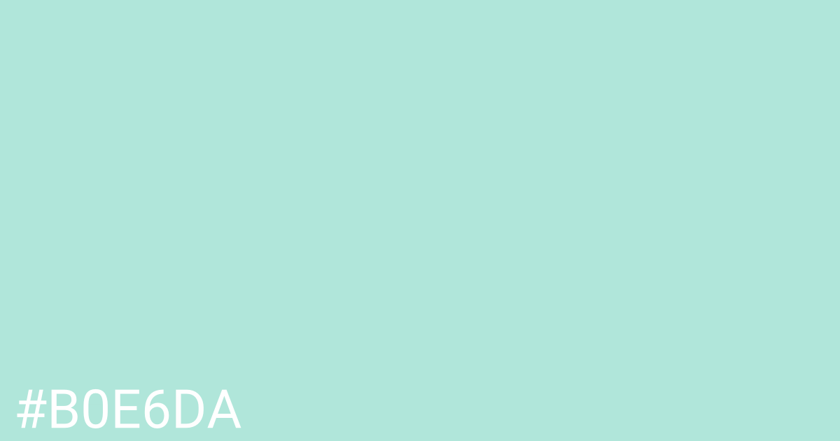 Hex color #b0e6da graphic