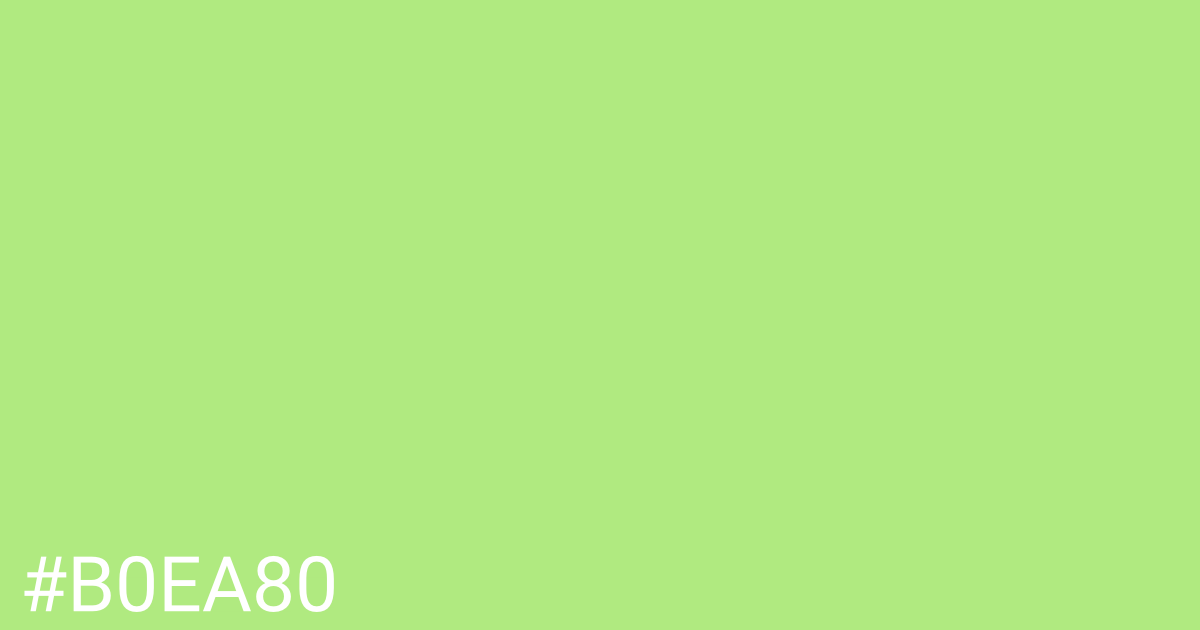 Hex color #b0ea80 graphic