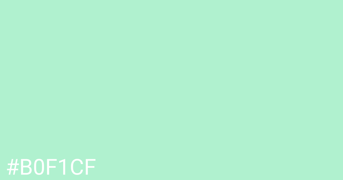 Hex color #b0f1cf graphic