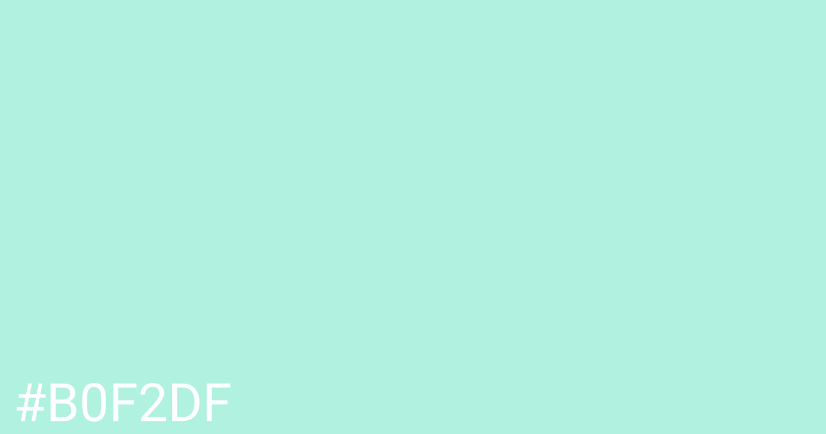 Hex color #b0f2df graphic