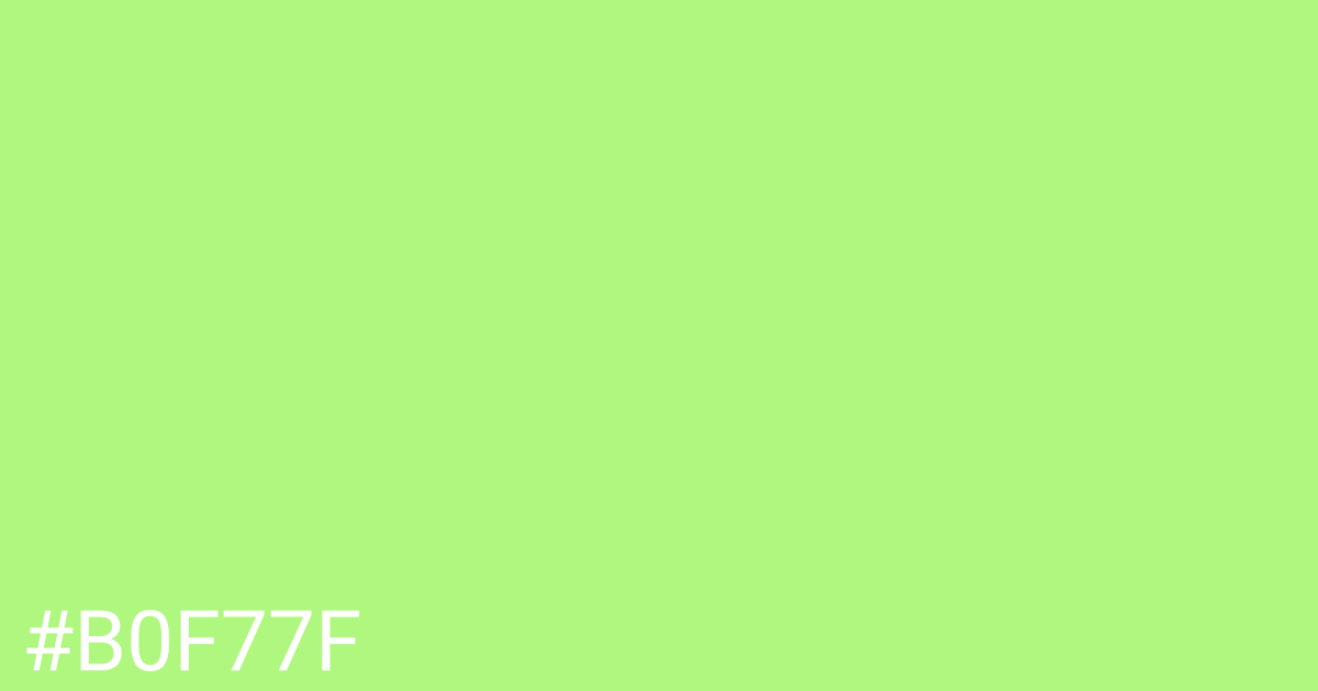 Hex color #b0f77f graphic