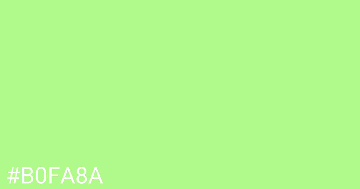 Hex color #b0fa8a graphic