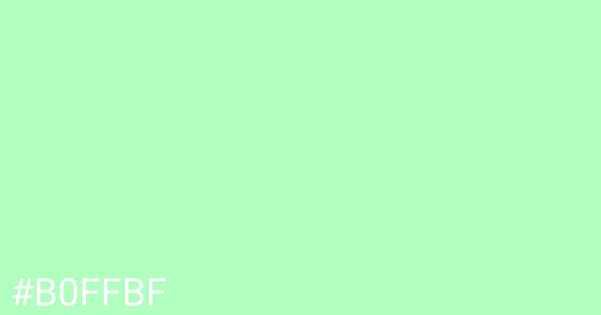 Hex color #b0ffbf graphic