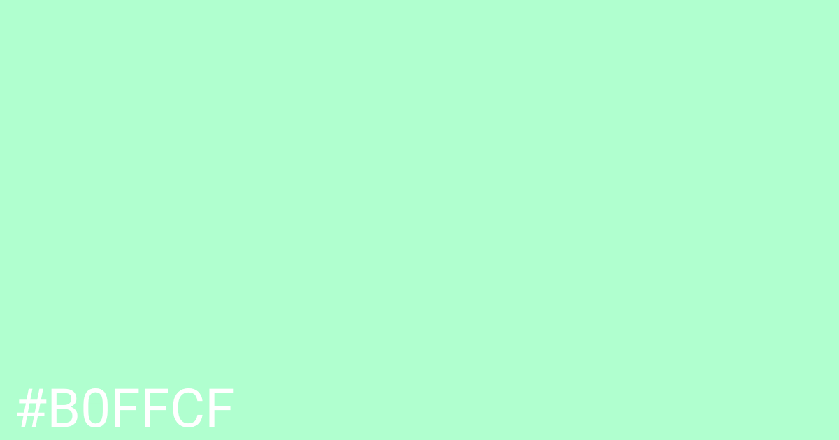 Hex color #b0ffcf graphic