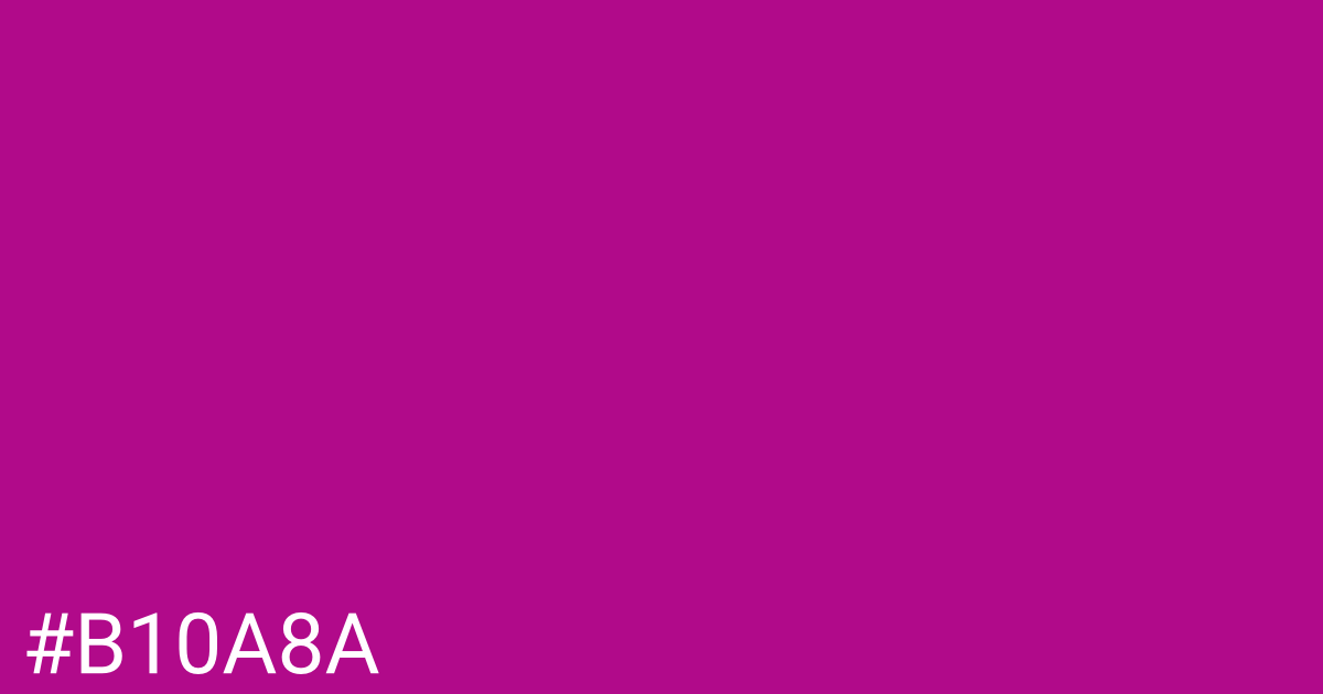 Hex color #b10a8a graphic