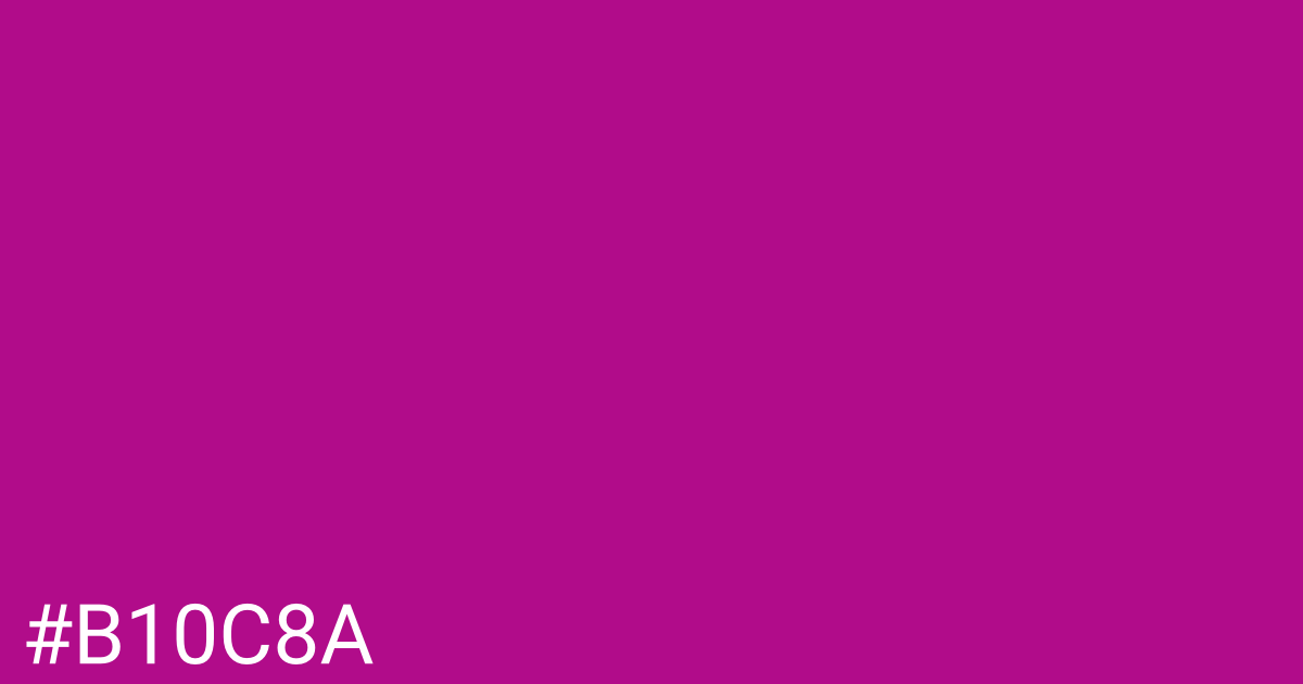 Hex color #b10c8a graphic