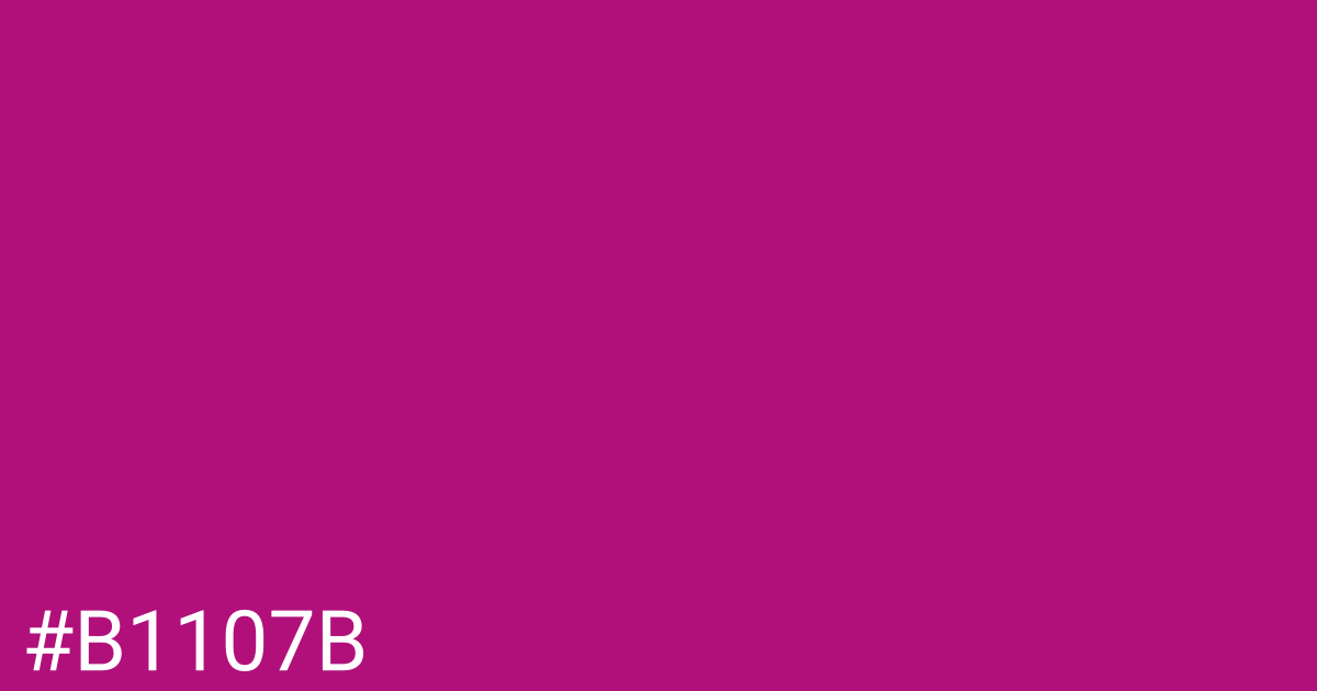 Hex color #b1107b graphic